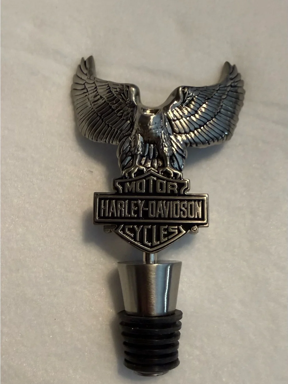 Harley-Davidson Eagle Metal Wine Bottle Stopper Barware